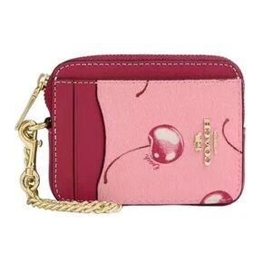 Coach Cherry Zip Card Case